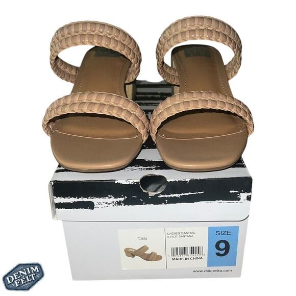 DV by Dolce Vita Womens Santana Camel Brown/Tan Heel Strap Sandal | NEW!! - Picture 12 of 15